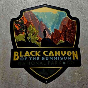 Black Canyon of the Gunnison National Park Metal Emblem Sign 10"x9" Wall Decor